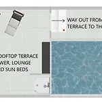 Luxury Penthouse - Rooftop Pool - 100m To The Sea Apartamento